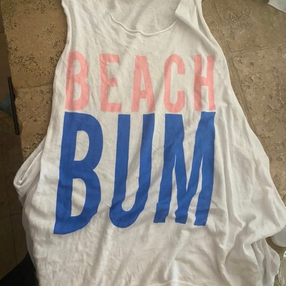 Wildfox Beach bum shirt Coverup muscle t tank top - Picture 1 of 4